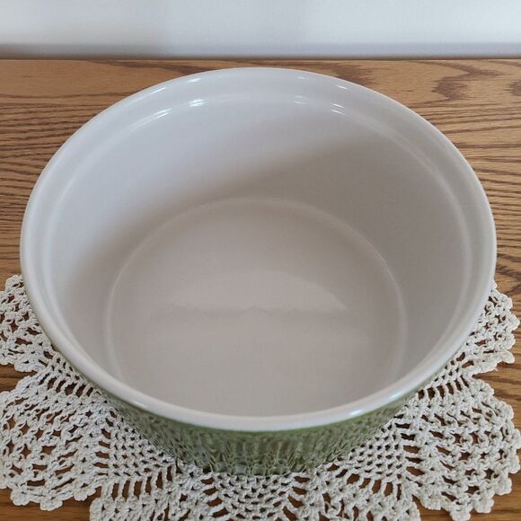 Over and Back Ceramic Soufflé Green Baking Dish Large Ramekin Made in Portugal - Picture 3 of 11
